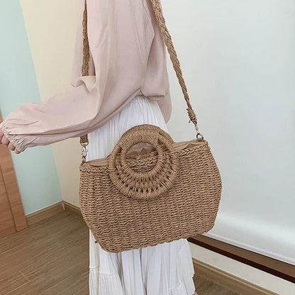 Straw Bag With Round Handles | Dana