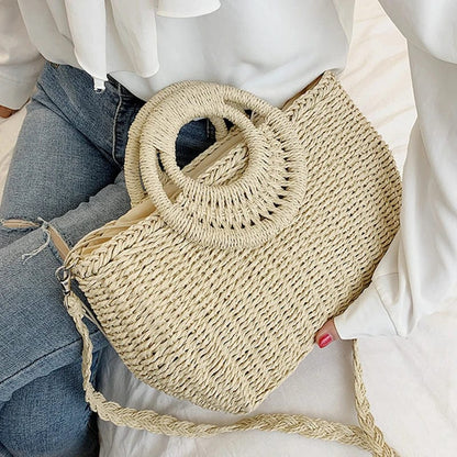 Straw Bag With Round Handles | Dana