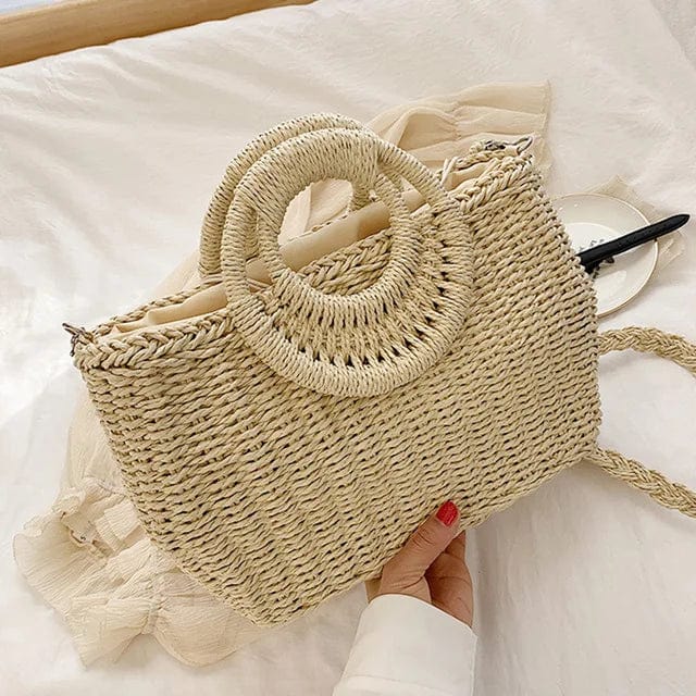 Straw Bag With Round Handles | Dana