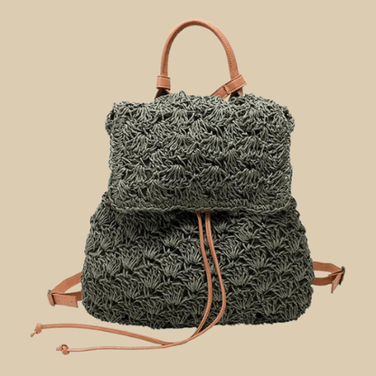 Straw Beach Backpack green