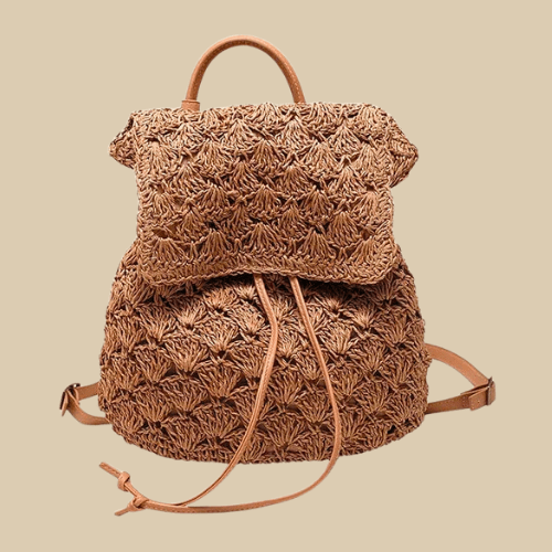 Straw Beach Backpack Khaki