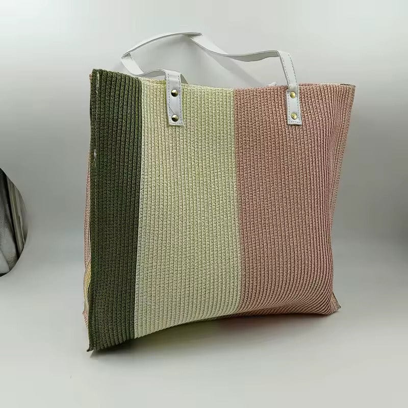 Straw Beach Bag Uk | Equatoria Beige - Green