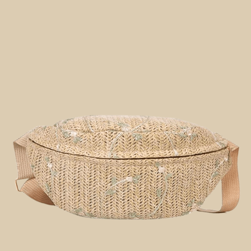 Straw Belt Bag Khaki