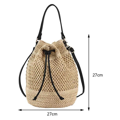 Straw Bucket Bag | Lauren