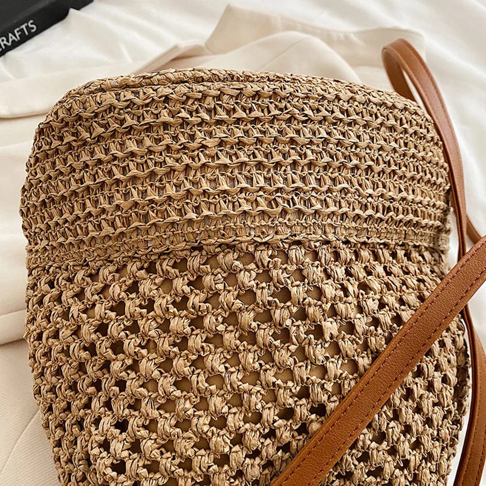 Straw Bucket Bag | Lauren