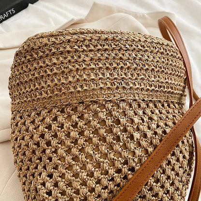 Straw Bucket Bag | Lauren