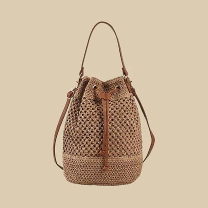 Straw Bucket Bag | Lauren Brown