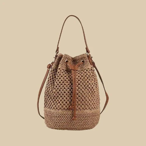 Straw Bucket Bag | Lauren Brown