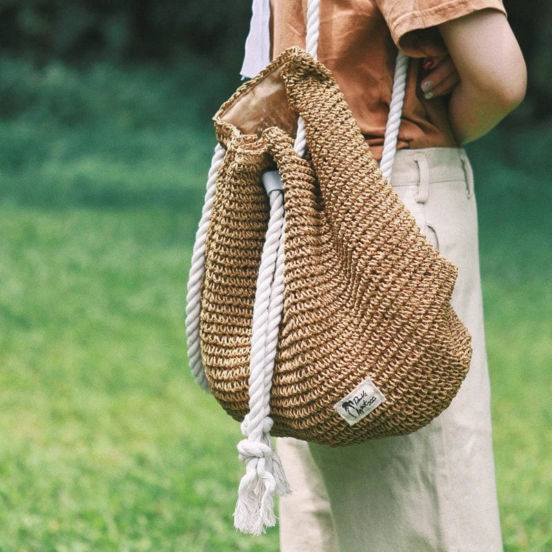 Straw Bucket Beach Bag | Felia