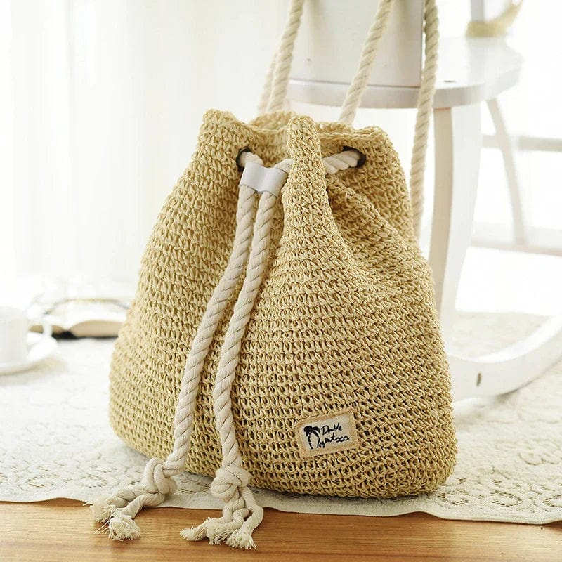 Straw Bucket Beach Bag | Felia