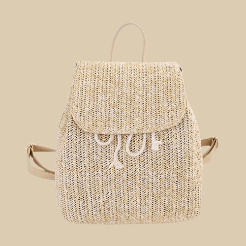 Straw Bum Bag | Lidya light coffee