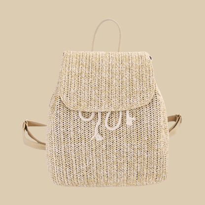 Straw Bum Bag | Lidya light coffee