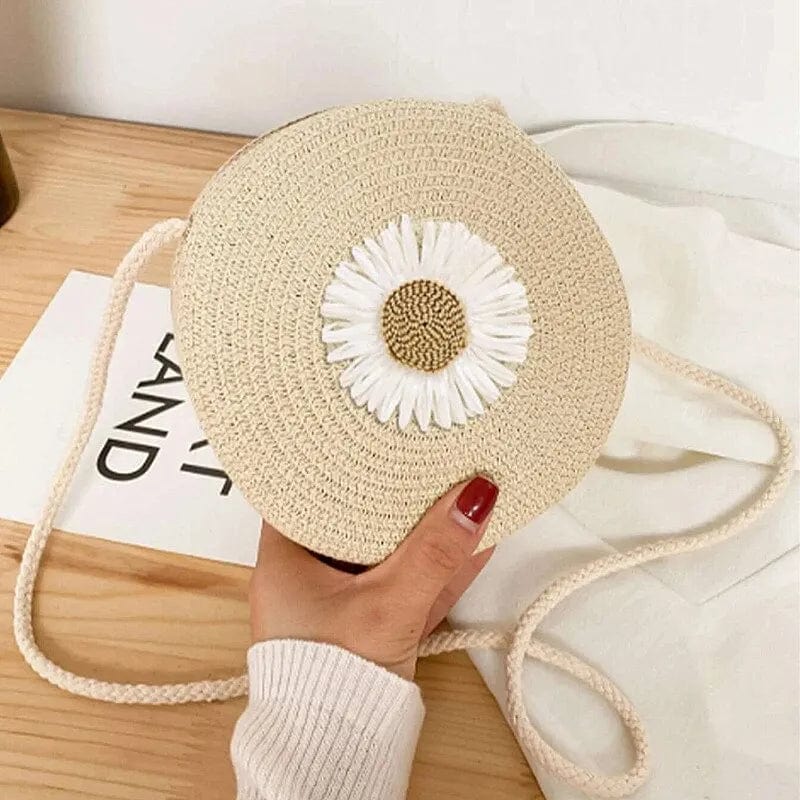 Straw Circle Bag | Floria beige