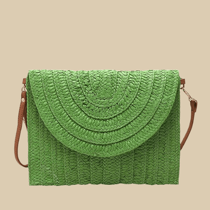 Straw Clutch Bag | Maddy green