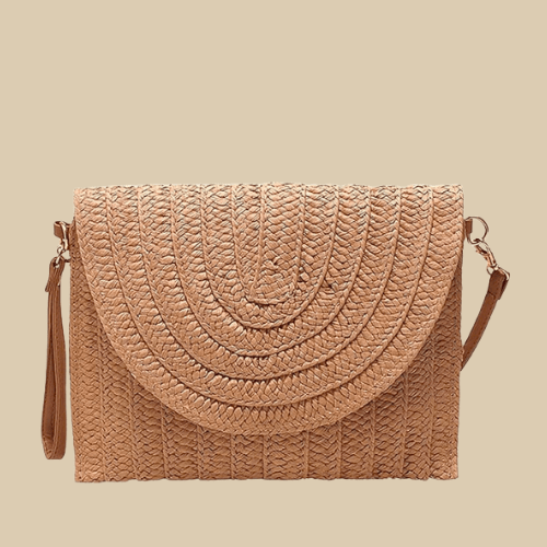 Straw Clutch Bag | Maddy khaki