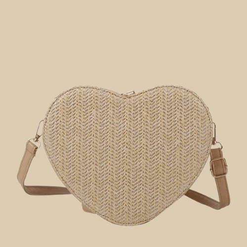 Straw Effect Bag | Lovely Khaki