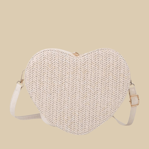 Straw Effect Bag | Lovely White