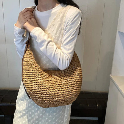 Straw Hobo Bag