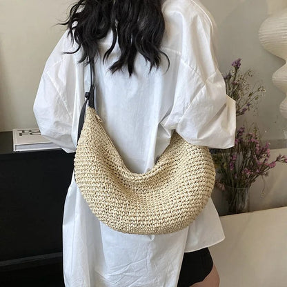 Straw Hobo Bag