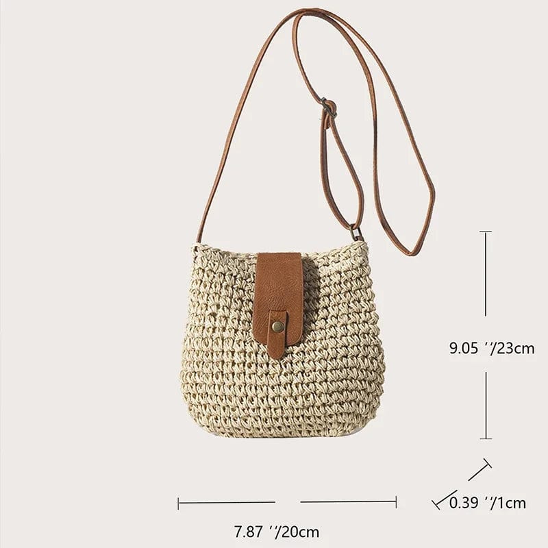 Straw Satchel Bag | Athena