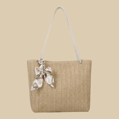 Straw Shopping Bag | Sierra Khaki