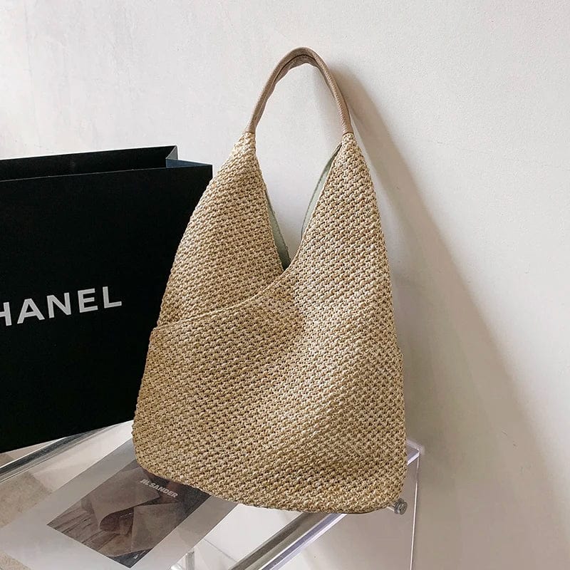 Straw Shoulder Bag | Camelia