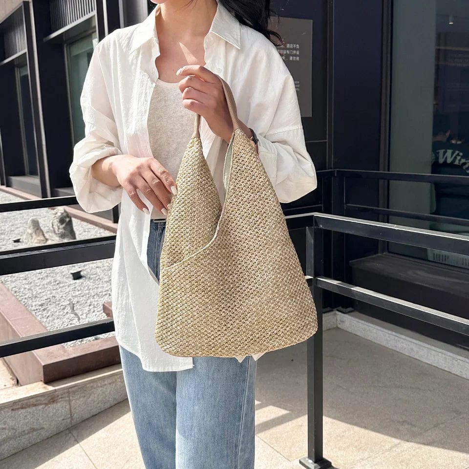 Straw Shoulder Bag | Camelia