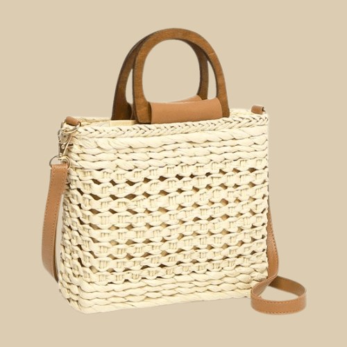 Straw Side Bag | Lea Ivory