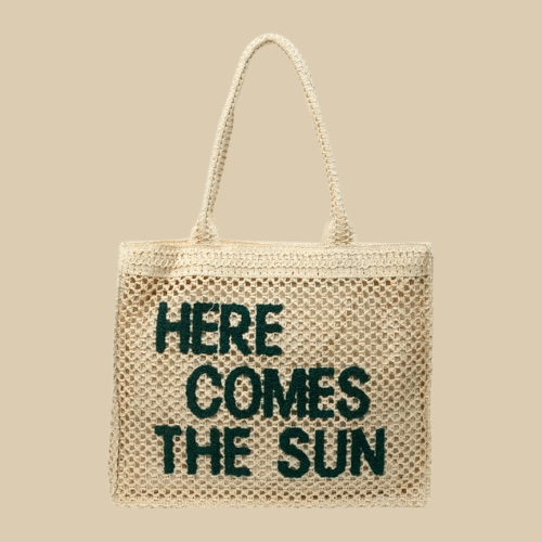 Straw Tote Bag Designer | Sunny Beige