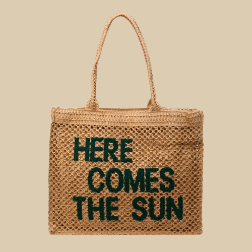 Straw Tote Bag Designer | Sunny Khaki