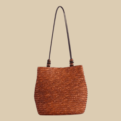 Straw Tote Bag | Libertie brown