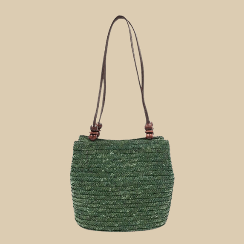 Straw Tote Bag | Libertie green