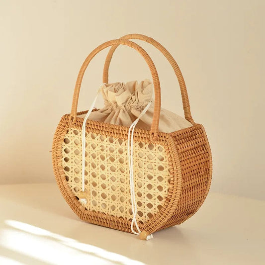 Straw Wicker Circle Bag | Amy