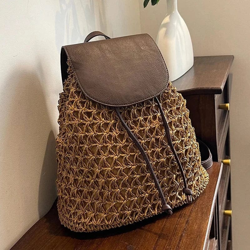 Straw Woven Backpack | Emilia