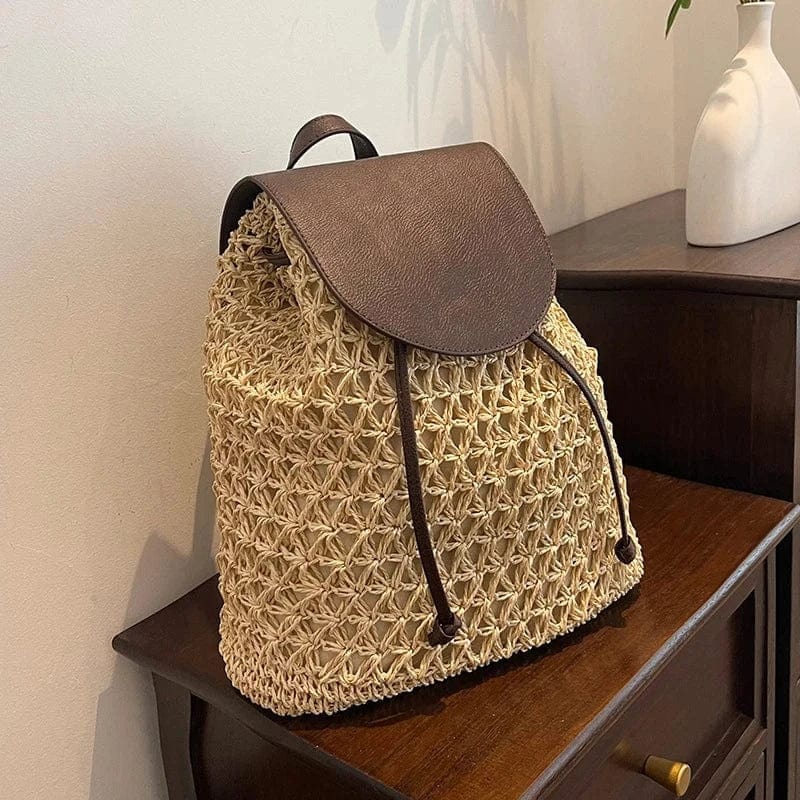 Straw Woven Backpack | Emilia