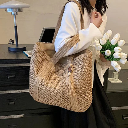 Straw Woven Tote Bag | Amelia