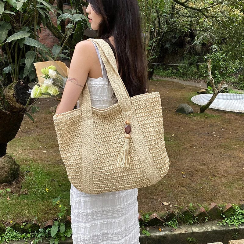 Straw Woven Tote Bag | Amelia