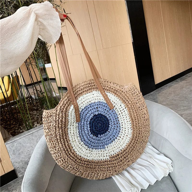 Straw Woven Tote Bag | Lucky