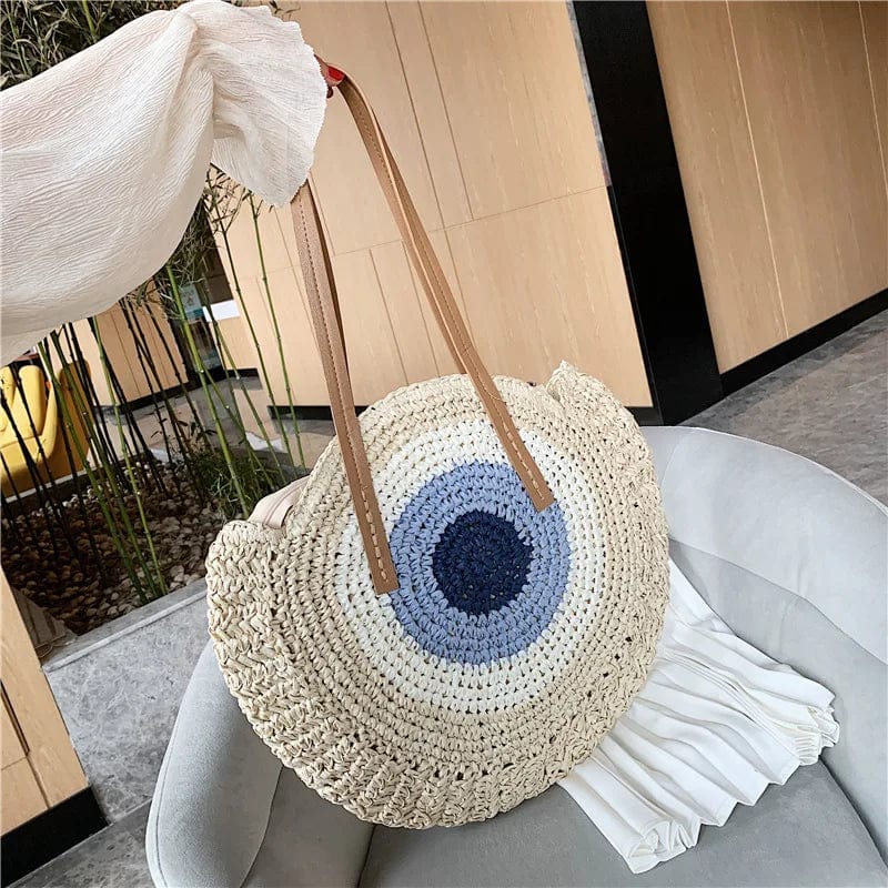 Straw Woven Tote Bag | Lucky