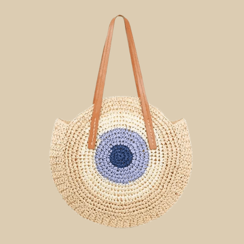 Straw Woven Tote Bag | Lucky Beige