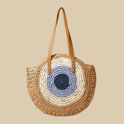 Straw Woven Tote Bag | Lucky Brown