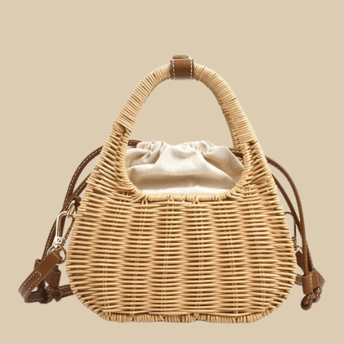 Vintage Wicker Bag brown