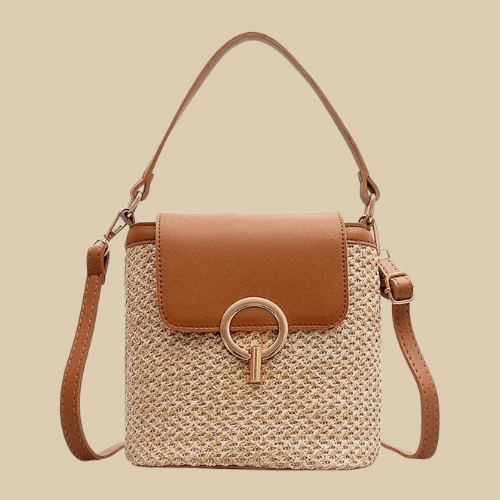 Women's Straw Shoulder Bag | Briana Brown