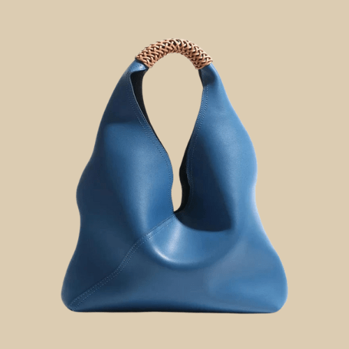 Womens Leather Tote Bag | Doria Dark Blue