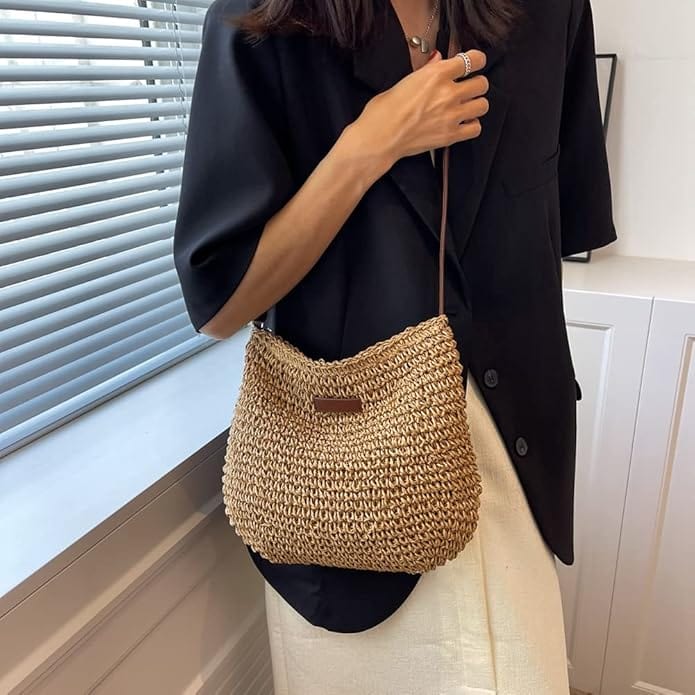 Woven Handbag Straw Leather | Patricia