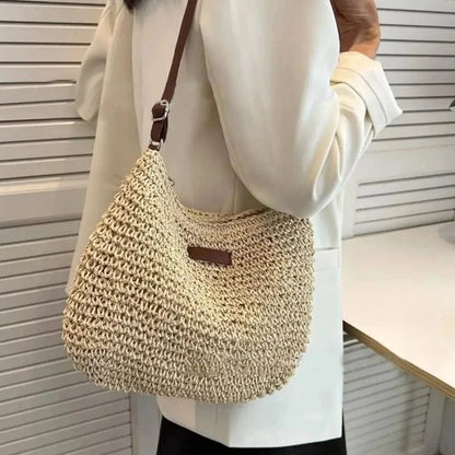 Woven Handbag Straw Leather | Patricia