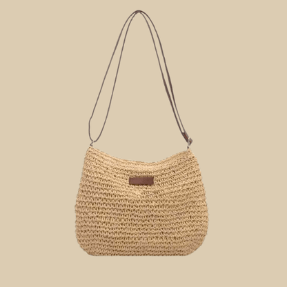 Woven Handbag Straw Leather | Patricia Khaki