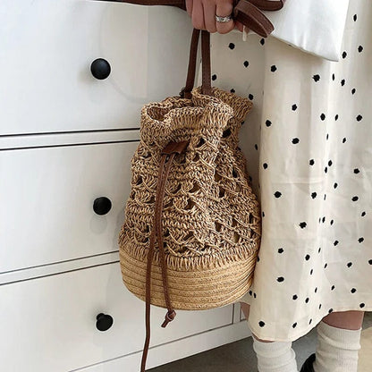 Woven Straw Bucket | Maho