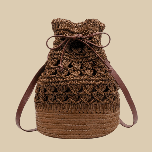 Woven Straw Bucket | Maho coffee